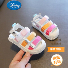 迪士尼宝宝宝宝鞋子0一1-3岁女夏季防滑软底婴儿学步鞋2儿童鞋男童小童凉鞋夏天穿的防滑结实 白色 25码(内长16.0cm)