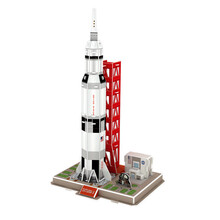 吉米兔JIMITU 3D立体拼图 儿童益智太阳系模型进阶纸质拼图积木小孩玩具 土星27pcs