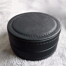 巨力仕 真皮收纳盒 森海塞尔ie800s灰黄鹂/索尼/榭兰图铁三角耳机收纳包抗压盒小耳机包 黑色(内尺寸7×7×3.5cm)