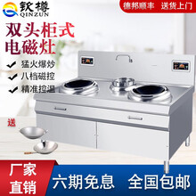 钦樽 商用电磁炉双头大功率15kw凹面电磁灶餐厅酒店厨房猛火灶台电炒炉 QZ-40-8KW*2【双尾】