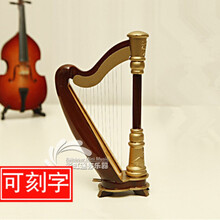 京炫（JINGXUAN)竖琴模型摆件木制西洋乐器模型毕业送男女朋友音乐生日礼物教学用 20厘米【没音乐】二