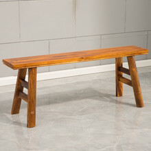 实木火锅桌子电磁炉一体商用餐桌饭店烧烤店串串香餐馆用桌椅组合 长凳 官方标配