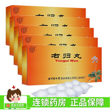 北京同仁堂 右归丸9g*10丸/盒 黑色大蜜丸 温补肾阳治肾阳不足精神不振 5盒装