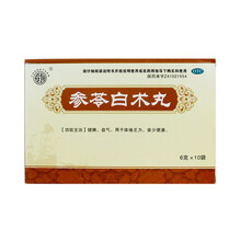 金鸿堂参苓白术丸6g*10袋 健脾益气 用于体倦乏力 食少便溏 人参中药腹泻 养胃丸祛湿祛湿调理补脾 1盒
