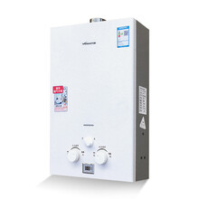 万和家用燃气热水器6/8升10L直强排免低水压天然气液化气煤气洗澡kedi 10升电池款直排-铜-带显示+安装 天然气