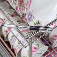 304不锈钢双层拉篮调味厨房橱柜碗篮阻尼小拉篮抽屉式浅柜碗架 SUS304  300柜体(內宽≥240mm)