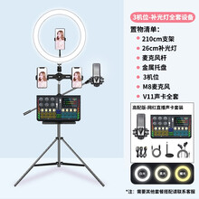 直播设备全套声卡套装手机电脑通用台式麦克风专业网红主播录音k歌户外装备唱歌专用话筒电容麦 【网红直播高配版落地补光灯】-M8网红麦克风全