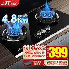 【特价抢1天】尊威（JOUE）燃气灶 煤气灶 大火力 九腔猛火灶 双灶 台式嵌入式两用天然气液化气 老人忘性克星|一级能效4.8KW定时【天然气】 自动熄火保护 安全保障