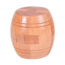 榉木孔明锁鲁班锁儿童木制玩具 益智休闲拆解锁玩具 榉木酒桶锁