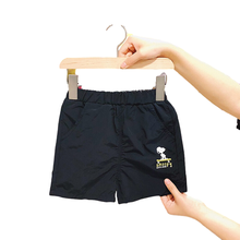 史努比/Snoopy 宝宝短裤夏季薄款外穿2021新款男女童裤子 黑色 90cm