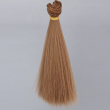 新品BJD陶瓷娃娃假发SD刘海高温丝可儿ob棉花娃多色加厚发排假毛材料 M27 横长1米竖长5厘米刘海