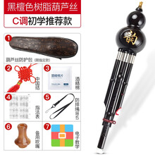 阿萨娜丝（Asanasi） 民族乐器葫芦丝初学者儿童C调降B调专业演奏型成人葫芦丝 黑檀色C调葫芦丝+礼包+保护包