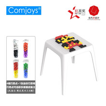 康巧思迷你小巧思椅巧思点硅胶蘑菇钉套装创意拼图儿童男女孩益智玩具3岁+ 【迷你椅+4桶巧思点标准套装】