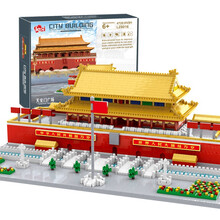 泰姬陵微颗粒天安门乐高成人迪士尼城堡积木立体拼图高难度拼装拼插模型建筑街景男女孩儿童女生玩具生日礼物 中国北京天安门4720颗粒
