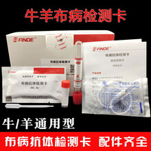 祉鹿 牛羊布病检测卡布鲁氏杆菌病毒抗体检测试纸条卡快速检测布病试纸 10套(卡+采血器)