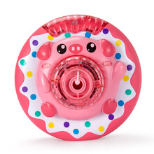 育儿宝 儿童泡泡机玩具男孩女孩网红小猪泡泡相机自动吹泡泡枪泡泡水 甜甜圈泡泡机【猪】