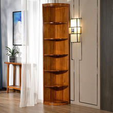 现代新中式实木乌金木客厅转角三角柜 北欧简约墙角洞狮 六层角柜 组装