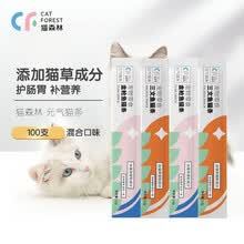 猫森林（Cat Forest）肉多多无谷猫条猫零食增肥发腮营养食品猫罐头湿粮包 肉多多金枪鱼16条装（单包）