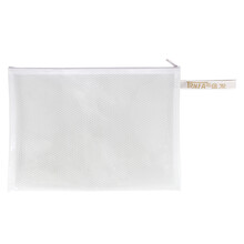信发 TRNFA TN-2002-A4(白色) EVA六角网格资料袋/果冻系方块透明拉链袋 学生办公环保材质防水文件袋