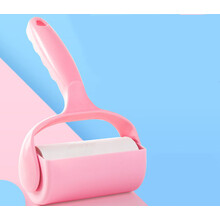 粘毛滚筒粘毛器600撕可撕式衣服除毛粘尘纸除尘器宠物毛发吸尘器暮箫景 1手柄+12卷纸芯组合【送防尘盖】