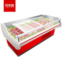 喜莱盛商用鲜肉展示柜冷藏卧式平岛柜 生鲜海鲜牛羊猪肉保鲜冷冻冰柜XLS-XR1500