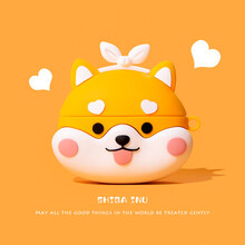 酷斯基 华为freebuds4保护套freebudspro无线蓝牙耳机壳freebuds3保护壳fr 华为freebuds4/4代【可爱 吐舌柴犬】液态