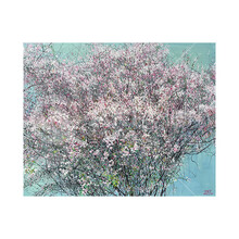 墨斗鱼艺术周英俊油画桃溢满园手工油画欧式油画挂画客厅装饰画名家油画山水风景油画