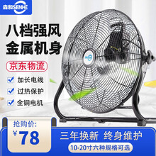 森和（SENHE）电风扇大功率趴地扇家用商用强力工业电风扇落地扇台扇爬地扇工厂强力大风扇电扇桌面台式 10寸家用【三挡-250mm】黑色