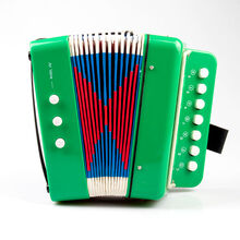 送视频教程音乐儿童手风琴乐器亲子儿童玩具男孩女孩生日礼物早教 绿色