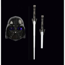 【七夕礼物】七色激光剑 儿童玩具可伸缩男孩8至12真正的星球大战光剑发光刀剑二次元周边【京闪配送】 七色伸缩(单支)+面具