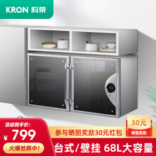 科荣（kerong）卧式壁挂式高温消毒柜 家用 小型 台式消毒碗柜 挂壁式厨房家用幼儿园小型迷你 68升幼儿园壁挂台式款DS68B