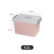 加特厚透明收纳箱塑料大小号车载家用整理装衣服玩具多功能储物盒 北欧粉色【升级加特厚】 小号：长31.5宽20高17厘米