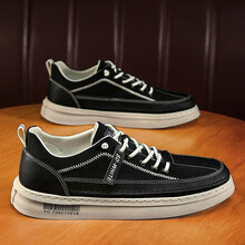 怪八蜀 休闲鞋靴春夏季帆布鞋男鞋子男士韩版潮流透气板鞋青年学生小白鞋户外运动鞋男潮鞋老爹鞋 MD-Y308黑色 41