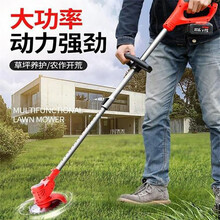 柯菲林（KFL）电动割草机小型家用无线多功能手持式除草机充电便携式草坪机农用锂电多功能打草机神器 24V电池容量4000MA+1刀片（1冲1电伸缩款