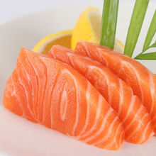 冰鲜三文鱼500g(盒装刺身海鲜) 去皮切片净肉400克