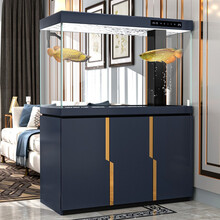 汉霸鱼缸水族箱超白玻璃生态底滤客厅屏风落地家用智能鱼缸 靠墙1.2米长*50cm宽*153cm高