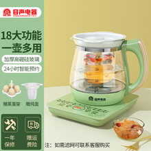 容声养生壶家用办公室小型迷你多功能一体烧水煮茶器花茶壶中药壶药膳煲热水壶电水壶煮茶壶养生杯电炖盅 绿色蛋架款+炖盅