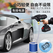 巨木 无线锂电洗车机 电动家用高压洗车水枪充电持久续航 便携式大功率浇花刷车冲地洗车神器清洁工具 【300W加压双电】90分钟持久续航/洗车5件套