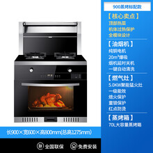 智能集成灶家用体感蒸烤箱臭氧消毒柜洗碗机一体灶官方 标努 900蒸烤标配款 天然气  左右排烟