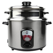 爱德（aide）老式电饭锅304不锈钢内胆无涂层1迷你2小3大容量4-6机械式人电饭煲带蒸笼家用5L 5L原色/加厚304钢胆/带煮粥键（5-7人）