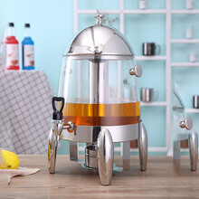 商用果汁鼎不锈钢咖啡鼎电加热牛奶鼎自助餐饮料机豆浆冷饮大容量 升级款12升透明(酒精加热) 做工好更厚实