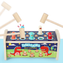 10孔动物打地鼠玩具幼儿童敲打1-2-3-4-5周岁早教智力男女孩宝宝敲敲乐游戏亲子生日礼物SH1 猫咪打地鼠