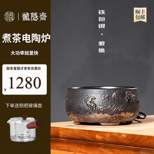 龙隐斋静音电陶炉煮茶 1000W大功率德国炉芯可定时 铁包银-貔貅