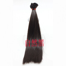 萝莉洋娃娃直发改装BJD娃娃手工制作20cm发排 巴芘娃娃改装假发 3#自然黑 +梳子