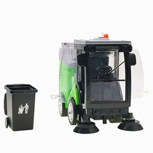 马路环卫清扫车扫地车垃圾分类车合金模型垃圾桶游戏道具益智玩具 凯威绿色扫地车