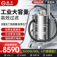 扬子（YANGZI）YZ-C6工业吸尘器工厂车间仓库铁屑粉尘地毯大功率大型吸尘机 YZ-C6 300/80 商用不锈钢款