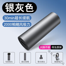 车载吸尘器大吸力无线充电汽车专用大功率强力家用小型迷你手持式 【银灰色】