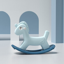 澳乐 宝宝摇摇马木马儿童玩具男女孩婴儿玩具小孩0-1-3岁宝宝摇摇车室内户外玩具-淘气摇摇马-纯真蓝