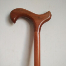 实木拐杖老人拐棍老人手杖老年人木制拐棍滑登山杖手杖 弯把巧克力色