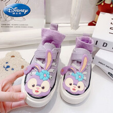 ℘迪士尼（Disney）儿童帆布鞋2021春夏韩卡通兔子紫色新款鞋子女童透气帆布鞋板鞋 浅紫色 26